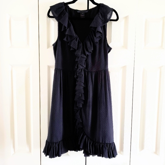 Marc Jacobs Dresses & Skirts - Marc Jacobs Black Swiss Dot Ruffled Dress Size 8